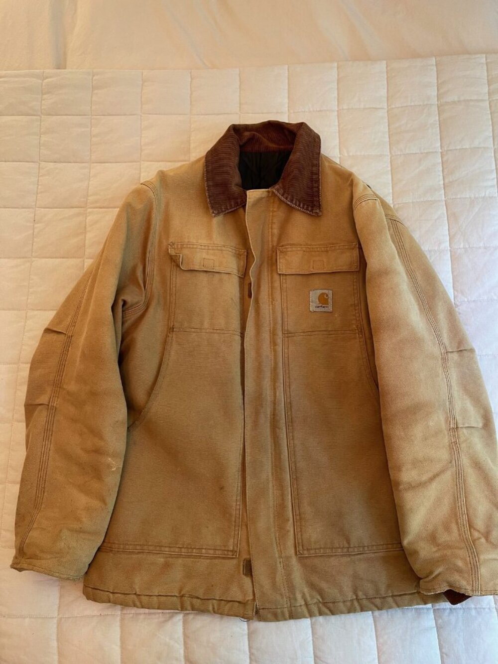 Vintage Carhartt Arctic Coat Tan Duck Canvas Sz M